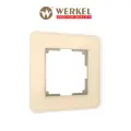 Рамка из стекла на 1 пост Werkel Elite W0012443, цвет айвори