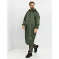 Плащ-дождевик с капюшоном мужской Huntsman ВВЗ для рыбалки, охоты, непромокаемый, ткань таффета PVC 20000, цвет зеленый (р. 52-54/182)