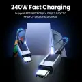 Кабель UGREEN L513 (45068) Type C 2.0 Male To Type C 2.0 Male Charging&Data Cable(240W Max). Длина: 2м. Цвет: черный
