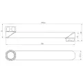 Излив плоский для универсального смесителя, 20 см Lemark (LM9470C)