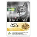 Корм для для стерилизованных кошек и кастрированный котов Pro Plan Nutri Savour с курицей 20 шт. x 85 г