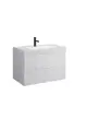 Тумба с раковиной Belux Сиртаки 85см Белый матовый (18), подвесная , 2 ящика