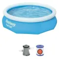 Бассейн с надувным бортом 305х76 см, 3638 л, фильтр-насос в комплекте, 57270 Bestway, 030499