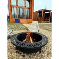 Костровая чаша Металл и Пламя Уют, зольник + колосник в комплекте, очаг для кемпинга. Чаша для костра