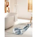 Коврик для ванной комнаты и туалета противоскользящий Волна 60х100 см, JoyArty