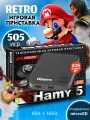 Ретро игровая консоль для телевизора 8bit + 16bit, HAMY 5, 505 встроенных игр, поддерживает карту microSD, 2 турбо джойстика