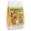 Комкующийся наполнитель Homecat Эколайн Молоко, 12л, 1 шт.