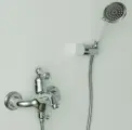 Смеситель для ванны и душа из латуни с лейкой и шлангом Ganzer GZ 77031 хром