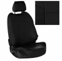 Чехлы на Киа Соул 1 (2008-2014) для сиденья авто, Пилот, Экокожа, Черный