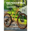 Велосипед горный скоростной FOXX 24 CAIMAN JR подростковый, золотой
