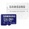 Карта памяти MicroSDXC Samsung Pro Plus - 128 Gb - 180/130 МБ/c + SD адаптер
