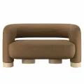 Диван PECOLA, двухместный, 1420х780х770, тон натуральное дерево коричневый