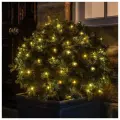 Гирлянда Сетка на дерево/куст 0.5 м, 80 теплых белых LED ламп, зеленый ПВХ, IP44