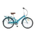 Складной велосипед SHULZ Krabi V-brake, колеса 24″, 3 скорости - туманная бухта