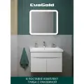 Тумба с раковиной подвесная EvaGold 80 см, набор ND161.4 белый для ванной