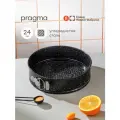Форма из углеродистой стали для выпечки Pragma Rangl со съемным дном, 24 см, чёрная