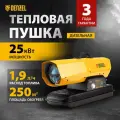 Дизельная тепловая пушка Denzel DHG-25i 25 кВт, до 250 м², прямой нагрев и защита от перегрева, цифровой термостат 96483