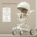 Легкая и складная двусторонняя детская коляска с защитой от опрокидывания, в которой дети могут сидеть и лежать.