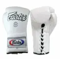Боксерские перчатки на шнурке Fairtex BGL-7 белый 12 унций
