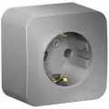 Розетка алюминий Schneider Electric Blanca с заземлением без шторок 16А, 250В, изолир. Пластина (комплект 5шт)