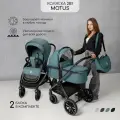 Коляска 2 в 1 Amarobaby Motus бирюзовый V2