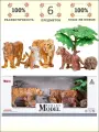 Набор фигурок животных серии Мир диких животных: Семья тигров, 6 предметов