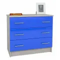 Комод Вита-6 ясень шимо темный / синий глянец 80х69х40 см, цвет на заказ