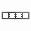 Рамка четырехпостовая графит, Schneider Electric Glossa