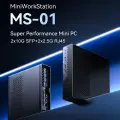 MINISFORUM Мини-ПК MS-01 (Core i9-13900H 14C/20T До (5.4 ГГц), RAM 32 ГБ, SSD 2048 ГБ, Intel Iris Xe Graphics Eligible, Windows 11 Pro), WiFi 6E BT 5.2 черный