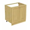 Кухонный модуль напольная тумба 80х56х82 под мойку, сосна бесцветный лак
