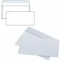 Конверты E65 (110х220 мм), отрывная полоса, белые, комплект 1000 шт, внутренняя запечатка, Е65.01С 128294
