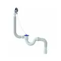 Сифон для ванны и глубокого поддона прямоточный с переливом с винтами 6*40 с н/ж S32