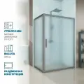 Душевой уголок GWMPKB019R 90x145 см, цвет фурнитуры хром матовый, стекло матовое закаленное 6 мм