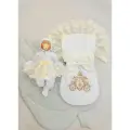 Комплект на выписку ALMeretskaya, летний, для новорожденных, хлопок, флис, с кружевом