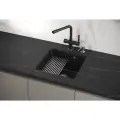 Кухонная мойка GRANULA KS-4501U, шварц (черный металлик)