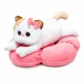 Мягкая игрушка Basik&Co Budi Basa, Кошечка Ли-Ли, на подушке-цветке, 18 см, лежачая