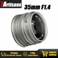 7Artisans Объектив 35mm F1.4 APS-C, Micro 4/3, серебристый