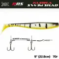Набор силиконовая приманка Lucky John 3D BBS Series KUBIRA SWIM SHAD 9.0' 22.86 см PG23 1шт. + оснастка Stinger L