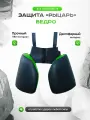 Защита бедра тренера Лоу-кик SportPanda, ПВХ, черно-зеленая, универсальная