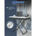 Стол универсальный трансформируемый андрэ Loft ЛДСП кухонный, журнальный, белый/чёрный