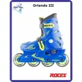 Коньки роликовые ROCES Orlando III раздвижные,36-40 / синий-лайм (BLUE-LIME)