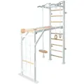 Детский спортивный комплекс для дома, игровой PERFETTO SPORT Scala in legno 2 bianco-naturale PS-118