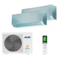 Мульти сплит-система на 2 комнаты AUX AM3-H21/4DR2 + AMWM-H09/4R2(CD)+H12/4R2(CD) (25м²+35м²) Серебро, Inverter, Wi-Fi