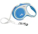 Поводок-рулетка для собак Flexi New Comfort M ленточный синий/серый 5 м