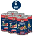 Влажный корм для собак Говядина Solid Natura Holistic, упаковка 6 шт х 340 г
