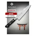 Нож Кухонный Шеф TOJIRO (F-654), длина лезвия 18,0 см, дамасская сталь VG-10, 37 слоев, рукоять эко-древесина, Япония
