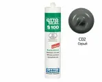 Профессиональный универсальный силиконовый герметик OTTOSEAL S100 C02 (сеpый)