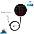 Датчик температуры и влажности Tuya с Wi-Fi и внешним зондом, 77,8x20,8 мм