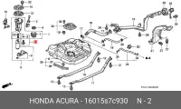 16015SDCE00 HONDA Регулятор давления подачи топлива HONDA: ACCORD 2003 - 2008
