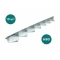 Бордюр металлический оцинкованный AQUADRENAG BORDFIX 1200*80*70*1,5 мм, 10 штук